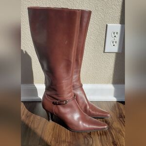 Joan and David Brown Zip Boot Size 7
